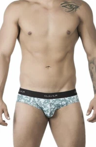 Clever Moda Limited Edition Green Geometric Latin Brief 509938 Medium M - Picture 1 of 3