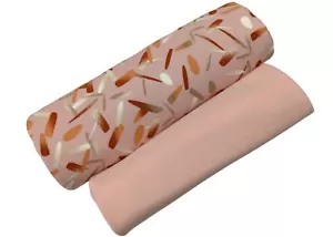 Stoffpaket Leandra Baumwoll-Jersey Biobaumwolle rosé plus Bündchenstoff hlachs - Bild 1 von 1