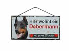 Tierschild Hund Holzschild Trschild - Dobermann - Wandschild