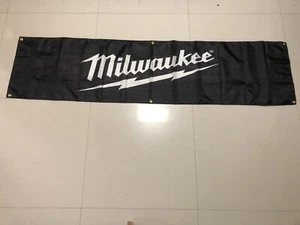 2x8ft Milwaukee Tools Banner Flag – Fan Decor for Garage Wall, Outdoor Works - Picture 1 of 1