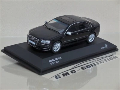 AUDi A8 S8 D3 2010 NERO BLACK MET. SOLiDO 1/43 (NO IXO NOREV MiNiCHAMPS SPARK) - Immagine 1 di 3