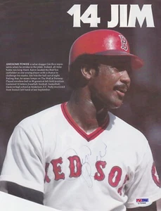 Hall of Famer Jim Rice Signed Magazine Page with PSA/DNA Cert #1 - Picture 1 of 1