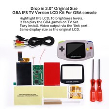 Drop in IPS LCD GBA TV OUT Mod Full Kit 3.0 Inch Screen For Game Boy Advance GBA