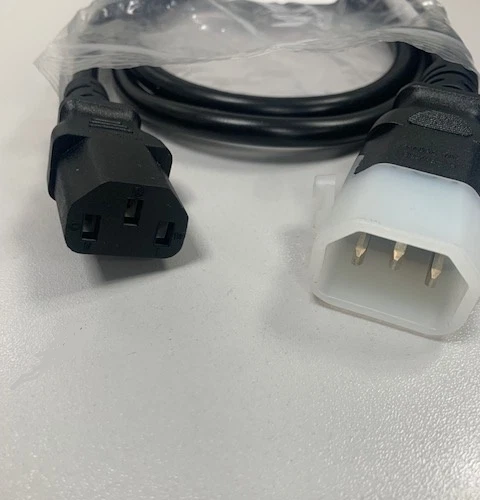 C13 to C14 CABLE 1m Power Extension Cable IEC Kettle Male to Female UPS Locking - Image 1 of 4