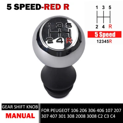 Palanca de cambios manual de 5 velocidades para Peugeot 207 307 407 301 308 2008 3008 Foto 1 de 4