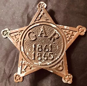 Civil War GAR Star Grave Marker Aluminum Cast - Picture 1 of 14