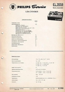 Manuale Di Servizio Per Philips EL 3558 - Foto 1 di 1