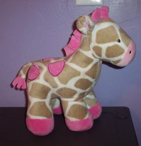 Carters Giraffe Plush Pink Tan Stitched Face Lovey Stuffed Animal 2011 GUC - Picture 1 of 3