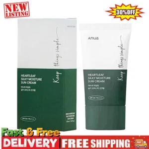 Anua Heartleaf Silky Moisture Sunscreen Sun Cream SPF 50+ PA++++ 1.69oz 2025 - Picture 1 of 11