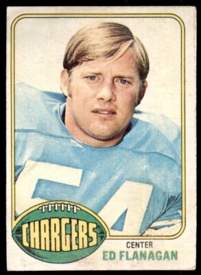 1976 TOPPS ED FLANAGAN . SAN DIEGO CHARGERS #157 - Image 1 of 2