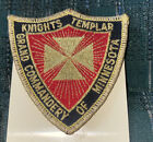 Vintage Knights Templar Grand Commander Minnesota Patch
