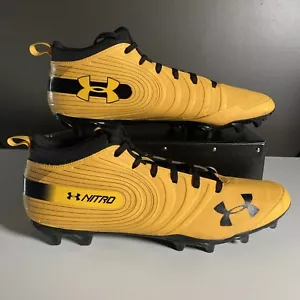 Under Armour Team Nitro Mid MC Football Cleats (Men’s Size 13.5) Yellow Shoes - Picture 1 of 7