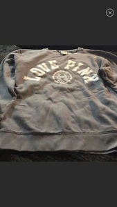 victoria secret gray and white sweatshirt oversized extra small - Picture 1 of 3