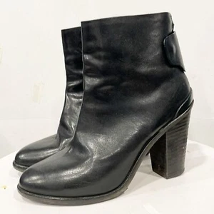 RAG & BONE Womens Boots Newbury Classic Genuine Leather Ankle Black 40/ 9.5 - Picture 1 of 11
