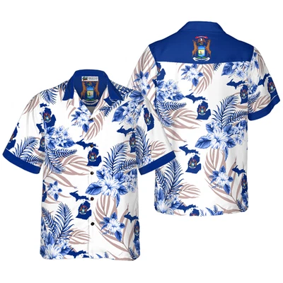 Camisa havaiana Michigan Proud - Imagem 1 de 4