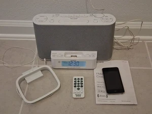 Sony Dream Machine AM/FM Clock Radio iPod Dock W/Remote, W/iPod & Antenna - Picture 1 of 15
