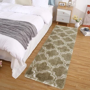 Soft Shag Runner Rug for Bedroom 2x8 Shag Fluffy Rug Runner Indoor Plush Hall... - Picture 1 of 7