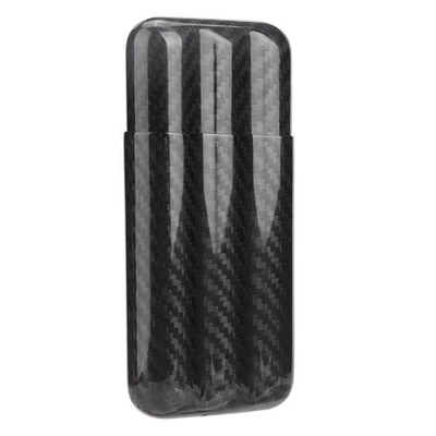 Qiilu 16.5 * 7.5 * 3cm / 6.5 * 3.0 * 1.2inch Carbon Fiber Cigar Case Portable... - Image 1 of 4