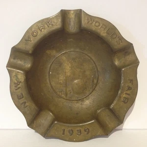 Posacenere OTTONE Fiera Mondiale di New York 1939 vecchio vintage souvenir metallo - Foto 1 di 12
