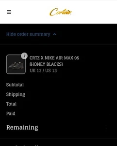 🐝🔥Nike Air Max 95 x Corteiz/CRTZ ‘Honey Blacks’ UK 12 | Presale✅ - Picture 1 of 14