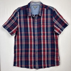 Toad & Co Slim Fit Hemd rot kariert blau geknöpft Herren XL Bio Baumwolle - Bild 1 von 11