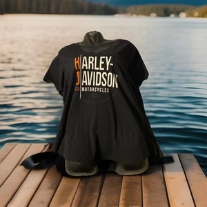 Harley Davidson T-Shirt Damen 3XL V-Ausschnitt Pensacola Fla Nieten Flügelärmel - Bild 1 von 8