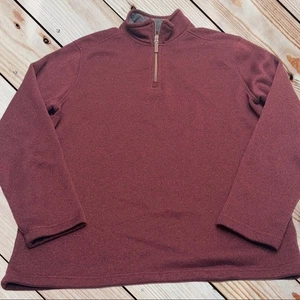 G.H. BASS & CO Herren XL weinrot 1/4 Zip Pullover - Bild 1 von 3