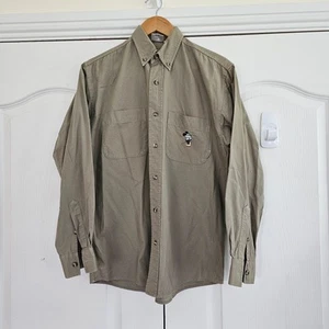 Disney Store Mickey Shirt Mens Sz S Brown Beige Vintage 90’s Made In Hong Kong - Picture 1 of 8