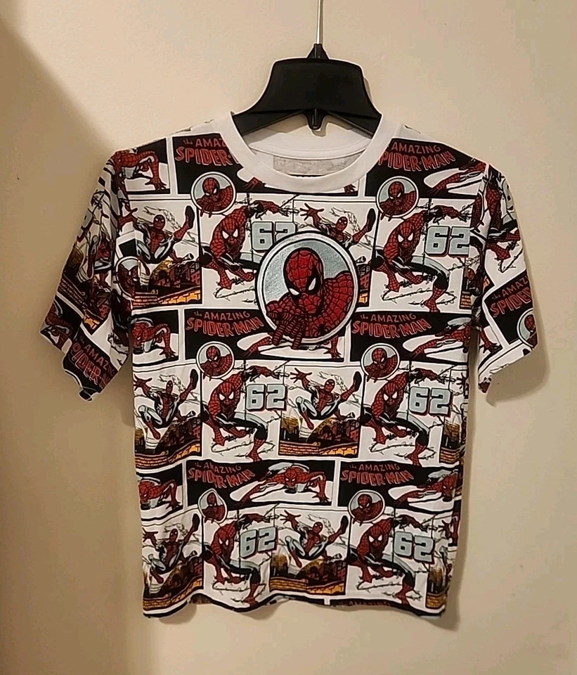 Camiseta Marvel Spider-Man Blanca/Roja Manga Corta Niños Niños Talla M(12)  Foto 1 de 3