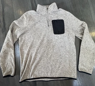 Lã masculino Urban Pipeline manga longa 1/4 zíper leve tamanho grande - Imagem 1 de 4