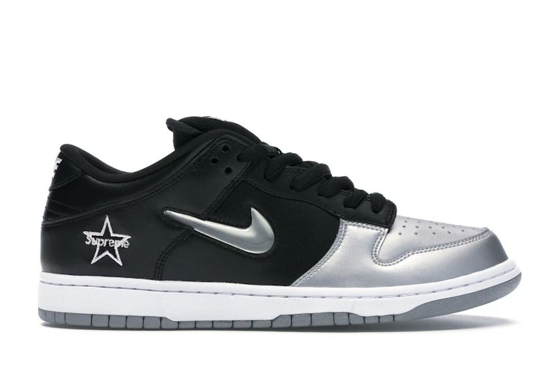 Nike Supreme x Dunk SB QS Low Metallic Silver for Sale