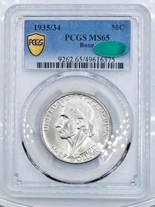 1935/34 Boone Silver Commemorative Half Dollar 🔥PCGS MS65 CAC🔥 - Picture 1 of 4