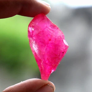 67 Ct Certified Gemstone Natural Pink Sapphire Uncut Shape Sapphire Rough - Picture 1 of 7
