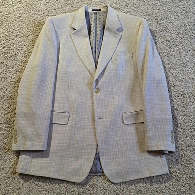 Ralph Lauren Blazer Mens 42R Sport Coat Classic Two Button Check Dillard's Tan Foto 1 de 4