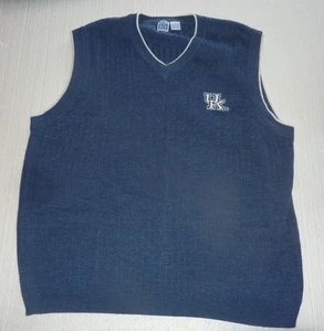 University Kentucky Wildcats Sweater Vest Mens XXL  Blue UK Logo V-neck C-31 - Foto 1 di 5