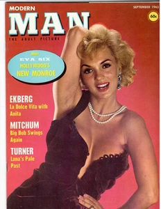 Vintage MODERN MAN Magazine Sept. 1963 Eva Six, Lorna Dru, Anita Ekberg,Hi-Grade - Imagen 1 de 3
