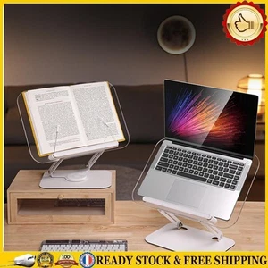 Acrylic Book Holder Adjustable Cookbook Stand with Page Clips Recipe Book Holder - Bild 1 von 11