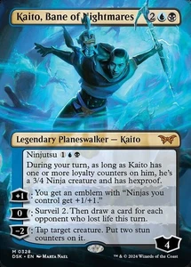 Kaito Bane of Nightmares Land English Borderless MTG Card Used - Picture 1 of 1