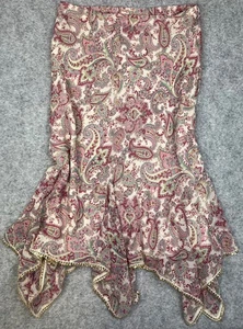 VTG Y2K Paisley Midi Skirt S/M Ruffle Forest Fairy Fairycore Ethereal Sequin - Picture 1 of 8