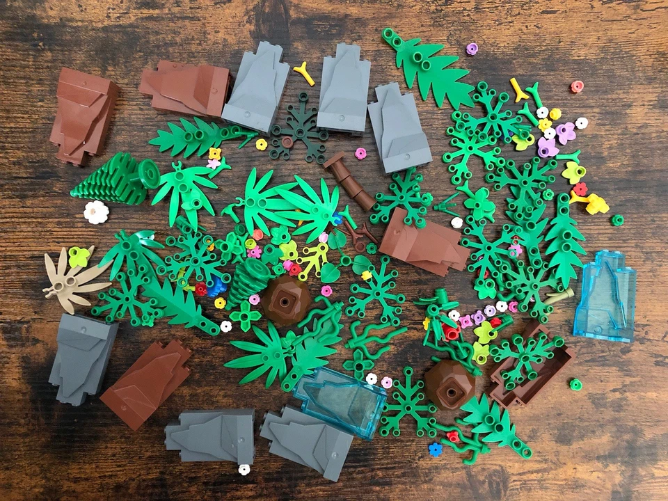 LOTE LEGO De Follaje Árboles Plantas Flores, rocas, rocas y Hojas Foto 1 de 4
