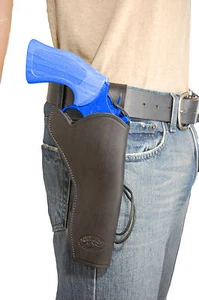 NEW Barsony Black Leather 49-er Style Holster for Rossi Navy Arms 6" Revolvers - Picture 1 of 11