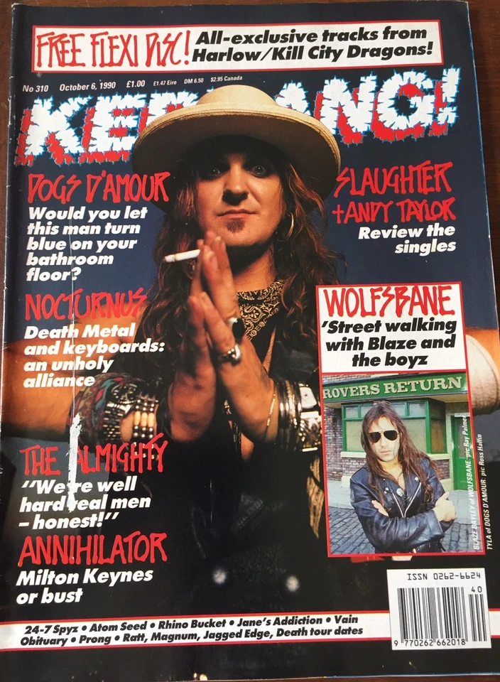 KERRANG U.K. Metal Magazine #310 Oct.1990 Dogs D'amour Almighty Slaughter Metal - Image 1 of 1