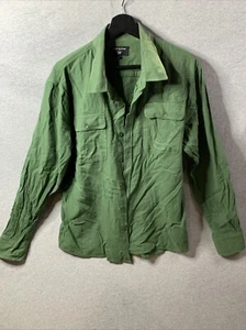 True Religion Men's XL Forest Green Shirt Shacket Button Up Long Sleeved Top - Picture 1 of 7