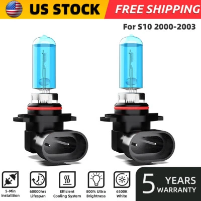 For Chevrolet S10 2000-2003 9005 HB3 Halogen Headlight Bulbs High/Low Beam 2PCS - Image 1 of 4