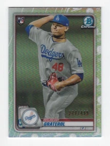 Bowman Chrome #5 Brusdar Graterol RC 2020 refractor #'d 277/499 ~ Dodgers - Imagen 1 de 2