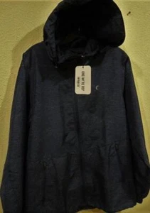 ZZZ Zyia Active Men's Navy Sprinter Cinch Hooded Jacket Medium NWT - Picture 1 of 3