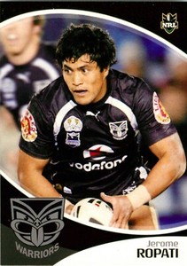 ✺New✺ 2009 NEW ZEALAND WARRIORS NRL Card JEROME ROPATI Daily Telegraph