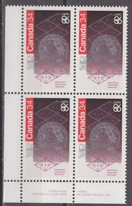 CANADA #1092 34¢ Expo 86 LL Inscription Block MNH - Picture 1 of 1