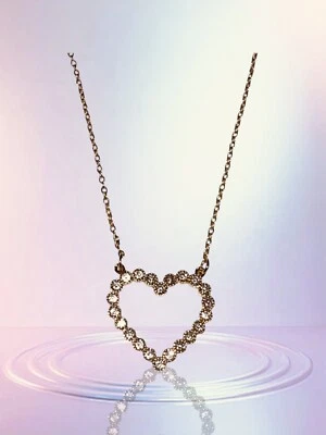 Lucky Eye Accessories Gold plated Cubic Zirconia Setting Heart Pendant - Image 1 of 4