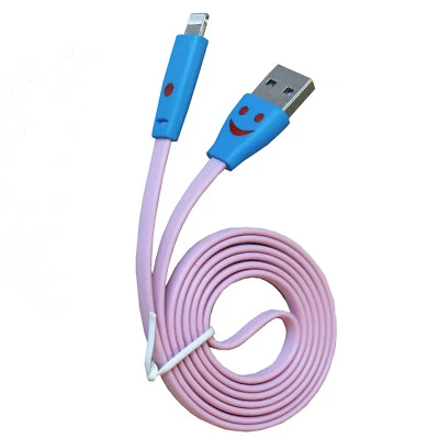 Wholesale 100PCS 3Ft Smiley USB charging sync cable cord for iPhone 11 X 8 7 6 5 - Image 1 of 4